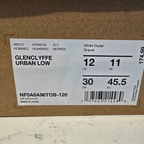 The North Face Glenclyffe Urban White Gravel NF0A8A96TOB Mens Size 12 NEW SHOES - Picture 9 of 9